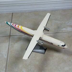 Vintage ATR 72-600 Airplane Model Cream Good 30th Anniversary Rainbow Livery